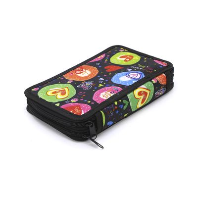 Porta Acessórios Le Box Estampado Color com 02 Divisórias 20x12,5cm Preto