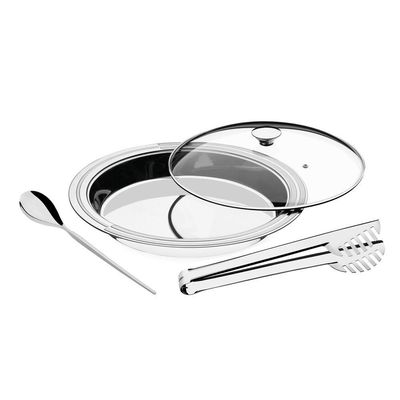 Kit Para Servir Tramontina Ciclo Redondo Em Aço Inox 3 Peças