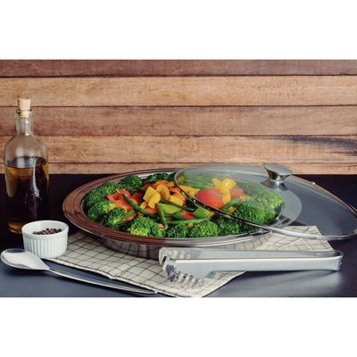 Kit Para Servir Tramontina Ciclo Redondo Em Aço Inox 3 Peças