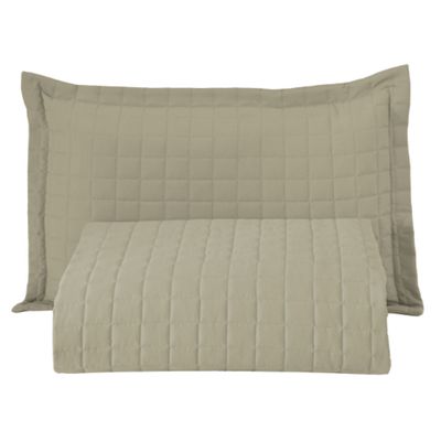 Kit Cobre Leito Colcha Monaco Solteiro Dupla Face 2 Peças - Cáqui