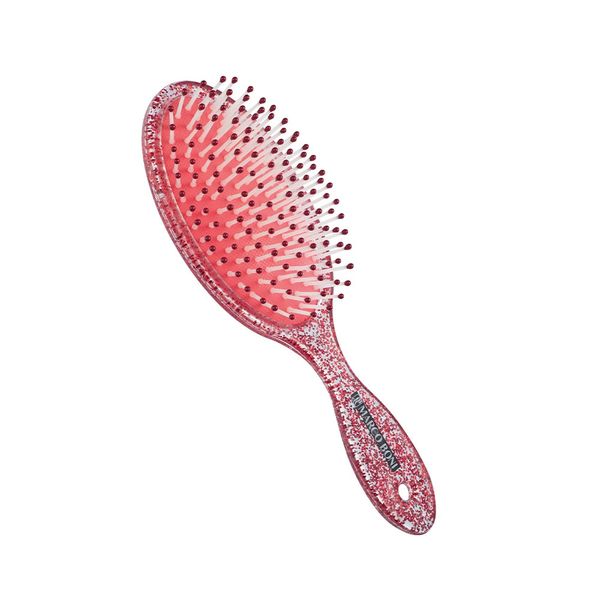 Escova Glitter Marco Boni Nylon Pin Oval Vermelho