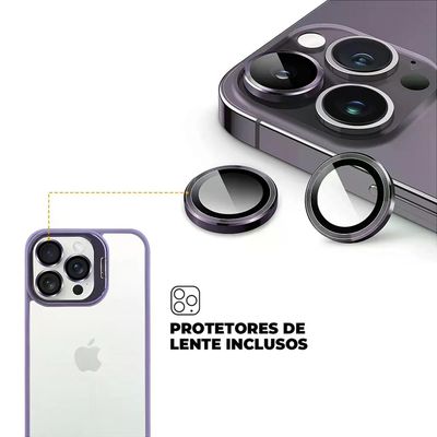 Kit Capa Gravity Lilás e Película Ultra Safe para iPhone 15 Pro Max - Gshield