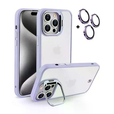 Kit Capa Gravity Lilás e Película Ultra Safe para iPhone 15 Pro Max - Gshield