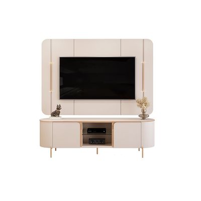 Rack Bancada para TV até 65 DJ Móveis Adele Off White