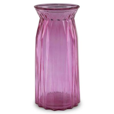 Vaso Le Flower Ambar 9x24,8cm Vinho