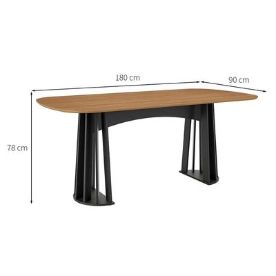 Mesa de Jantar Oval Pilar Freijó e Preta
