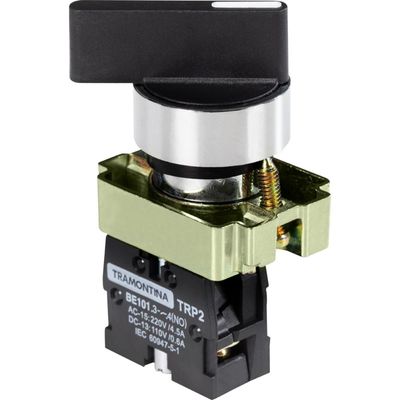 Botão Seletor Tramontina TRP2-BJ21 1NA Duas Posiçoes Base de Metal