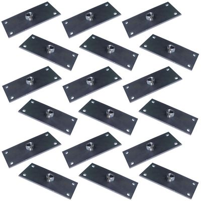 Kit 18 Chapinhas Chapa Reta Fixação Pés Palito Rosca 5/16 Zincada G59