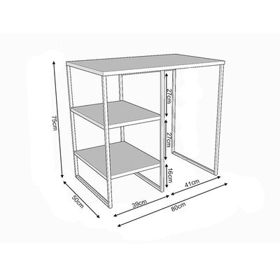 Aparador Para Adega Industrial Bourbon 80cm Preto Carvalho