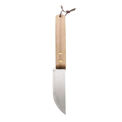 Faca Para Churrasco Aço Inox E Cabo Bambu 37 Cm Lyor