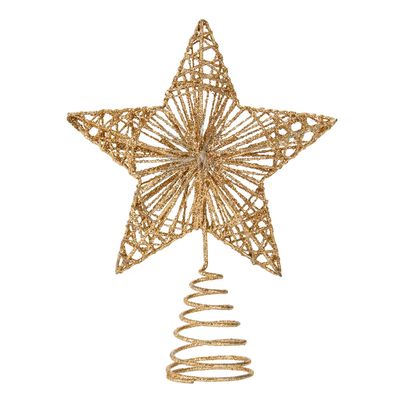 Ponteira Para Árvore de Natal Le Star de Metal 15x20cm Dourado