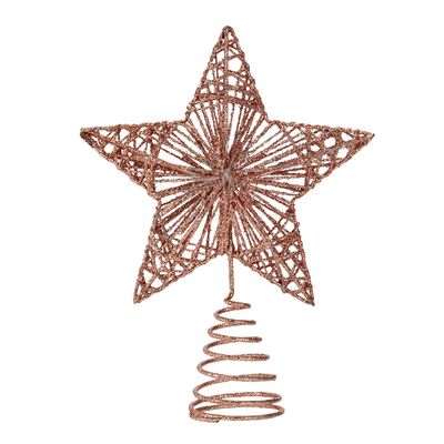 Ponteira Para Árvore de Natal Le Star de Metal 15x20cm Rose gold