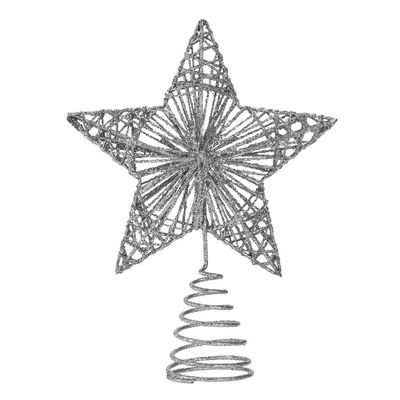 Ponteira Para Árvore de Natal Le Star de Metal 15x20cm Prata