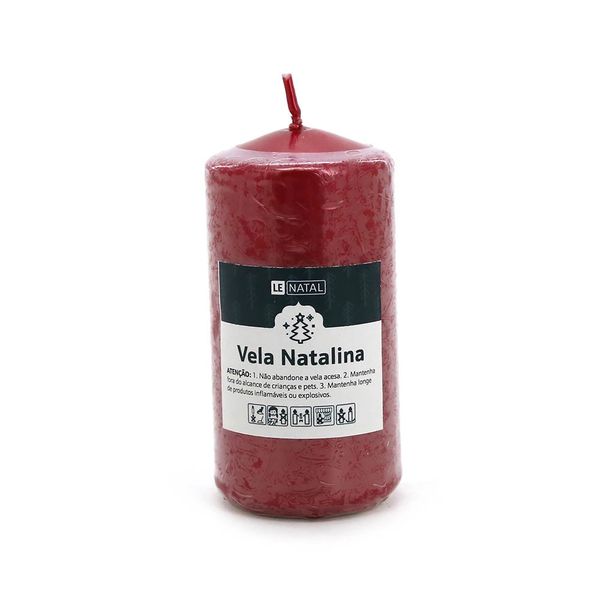 Vela Le Natal Color 10cm Vermelho