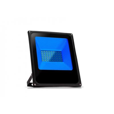 1x Refletor De Led 10w Luz Azul Ip66 Bivolt Compacto