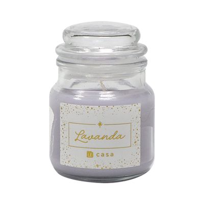 Kit Velas Aromáticas Le Fragrance com Pote Hermético de Vidro 2 Unidades Lavanda
