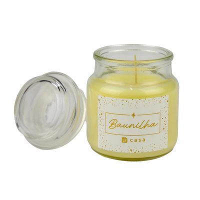 Kit Velas Aromáticas Le Fragrance com Pote Hermético de Vidro 2 Unidades Baunilha