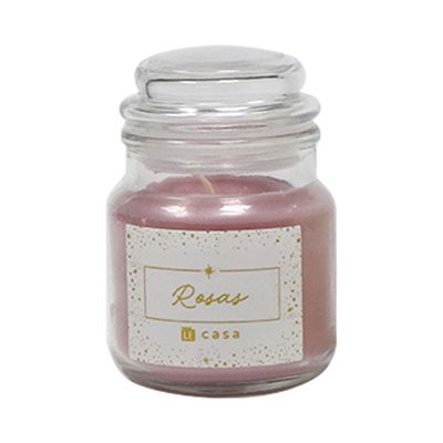 Kit Velas Aromáticas Le Fragrance com Pote Hermético de Vidro 2 Unidades Rosas