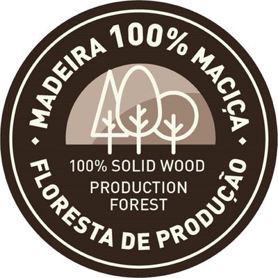 Cabide de Apoio Madeira Maciça Verniz Natural - Tramontina 91477/042
