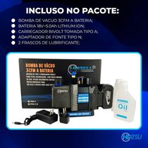 Bomba De Vacuo 3cfm A Bateria C- Vacuometro Integrado Hiatsu