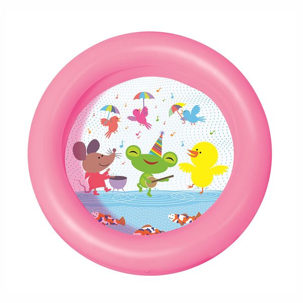 Piscina Kiddie 2 Anéis 21l 61x15cm Rosa pink