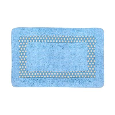 Tapete Para Banheiro Le Color em Algodão 40x60cm Azul celeste