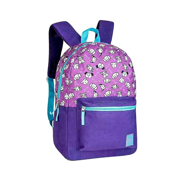 Mochila Teen Clio Style Pets Color 17" Modelo Mf3173 Roxo