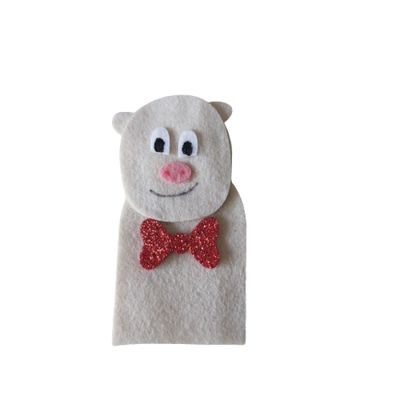 Dedoches de Feltro - Porquinhos - 4 Personagens - Multicolorido - Kits e Gifts