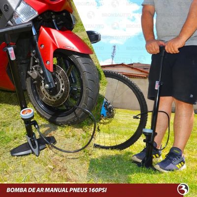 Bomba De Ar Profissional Pneus Carro Moto Bicicleta