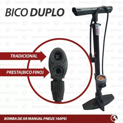 Bomba De Ar Profissional Pneus Carro Moto Bicicleta