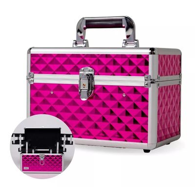 Maleta De Maquiagem Objetos Anna Make Média Vazia Rosa
