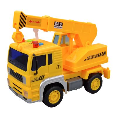 Caminhão Fricção Construção Com Luz e Som DMT5697 - Dm Toys Amarelo