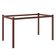 Base de Mesa Retangular Fabone Alexa para Tampo de Vidro com 140X80 cm Cobre