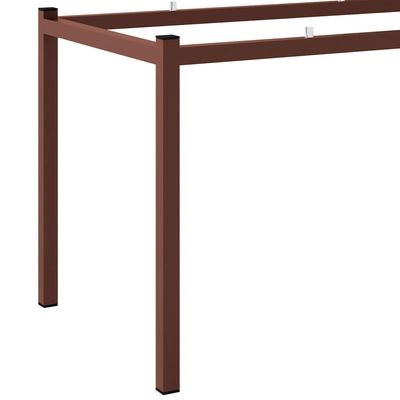 Base de Mesa Retangular Fabone Alexa para Tampo de Vidro com 140X80 cm Cobre