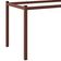 Base de Mesa Retangular Fabone Alexa para Tampo de Vidro com 140X80 cm Cobre