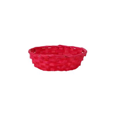 Cesta de Bambu Le 19x5cm Vermelho