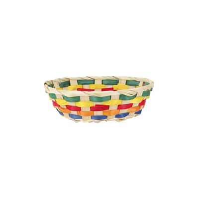Cesta de Bambu Le 19x5cm Multicores