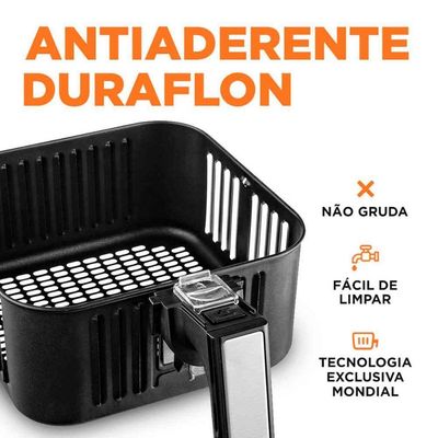 Fritadeira Sem Oleo Eletrica Mondial Air Fryer 1500w Preto 110v
