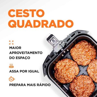 Fritadeira Sem Oleo Eletrica Mondial Air Fryer 1500w Preto 110v