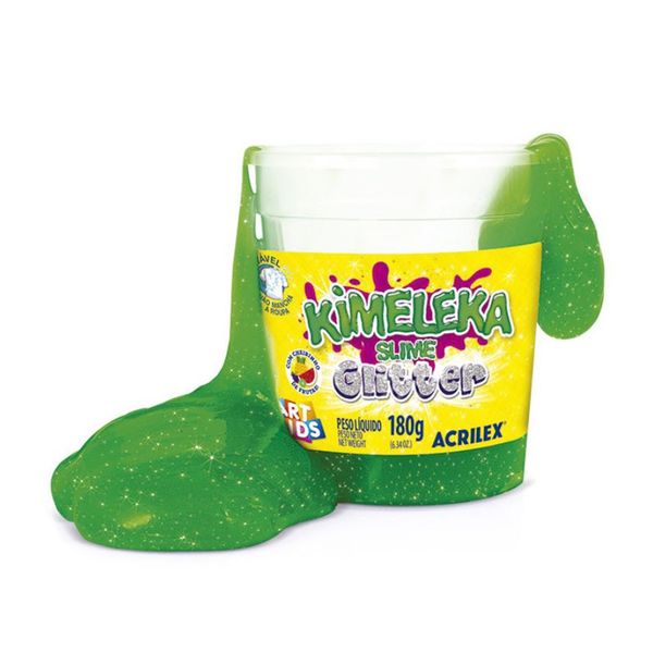 Kimeleka Slime Acrilex Glitter 180g Verde
