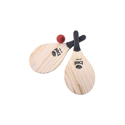 Kit Frescobol de Praia Bel Fix com 3 Peças Preto
