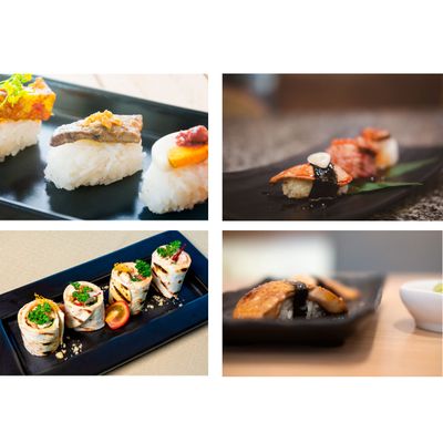 Bandeja Preta Retangular Bar Petiscos Cafe Sushi 4un