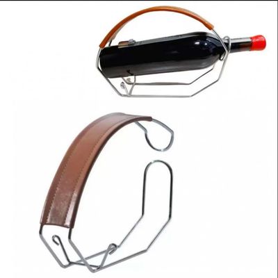Suporte para Garrafa de Vinho Forma Firenze em Aço Cromado Inox