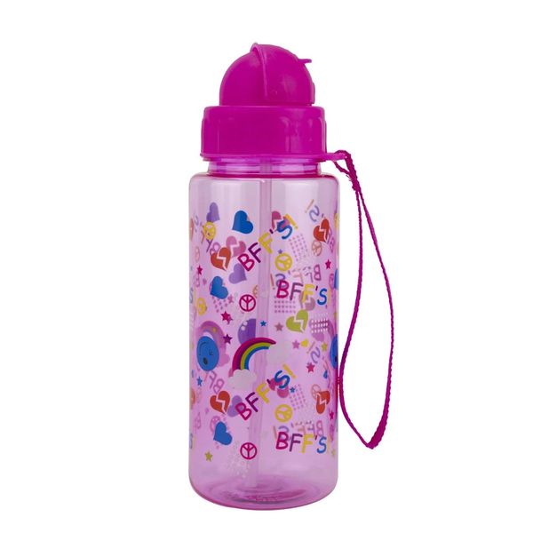 Garrafa Pbb Plástica com Canudo 500ml Modelo 1