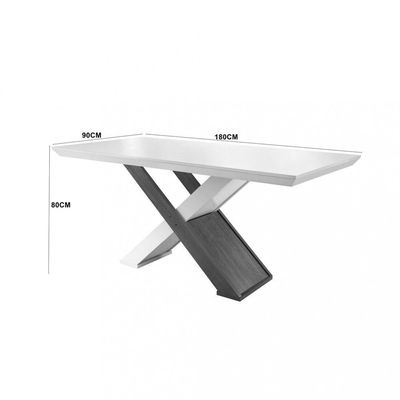 Conjunto Sala De Jantar Carol 180 Mdf Vidro