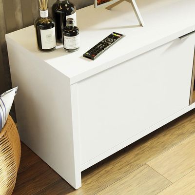 Rack Para TV Até 75" 180cm 2 Portas Branco/Rustic