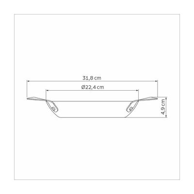 Frigideira Pergaminho Tramontina Profissional Em Ferro 22 Cm 1 L