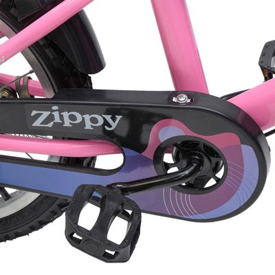 Bicicleta Infantil Aro 16 Com Rodinhas De Treinamento E Cestinha Bike Criança Menina Zippy Rosa