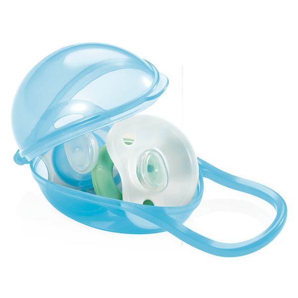 Combo Baby - Porta Chupetas Azul e Chupeta Newborn Noite 2 Und 0-2 M Tommee Tippee - TT007K TT007K