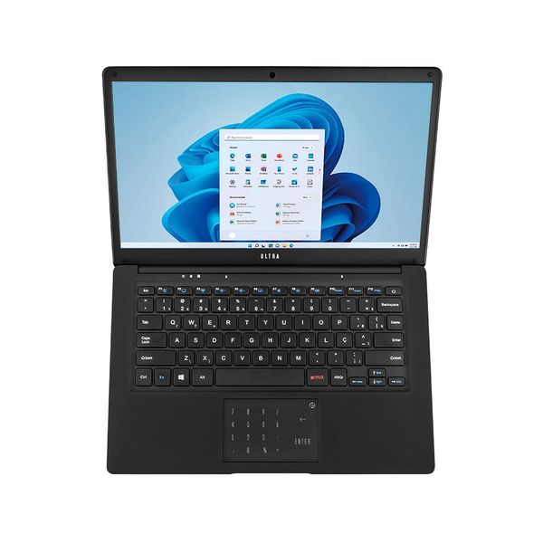 Notebook Ultra com Windows 11 Home, Intel Celeron, 4GB RAM 120GB SSD + Tecla Netflix, Tela 14,1 Pol. HD Preto - UB230 UB230